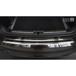 RVS Achterbumperprotector 'Deluxe' passend voor BMW X6 F16 2014-2019 Chroom/Zwart Carbon excl. M-Pakket