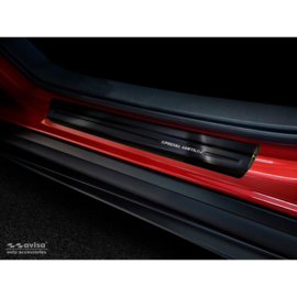 Zwart RVS Instaplijsten passend voor Mazda CX-30 2019- - Brushed Steel 'Special Edition' 4-delig