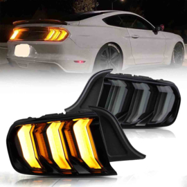 VLAND LED-achterlichten voor 2015-2023 Ford Mustang S550 met 5 standen richtingaanwijzer Kleur Gerookt