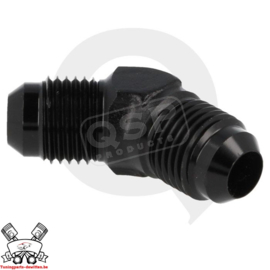 Aluminium adapter 45° male / male D10 - Zwart