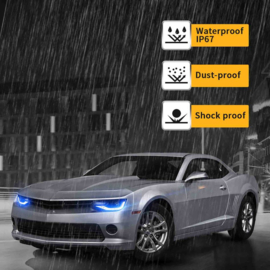 VLAND LED RGB-koplampen voor 2014 2015 Chevrolet Camaro Stijl: Dual Beam RGB-koplampen Accessoires: Z/O-lampen