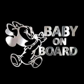Nikkel Sticker 'BABY ON BOARD Minnie' - 90x58mm