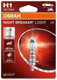 Osram Night Breaker Laser Halogeen lamp - H1 - 12V/55W - per stuk