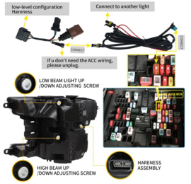 VLAND LED-koplampen + achterlichten voor Ford F150 2018-2020 KOPLAMPEN Zwart (2018-2020) ACHTERLICHTEN Clear Lens