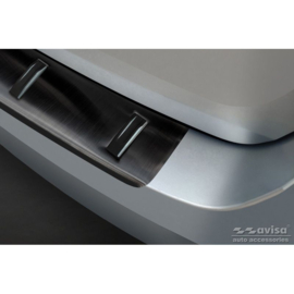 Zwart RVS Achterbumperprotector passend voor Skoda Fabia III Combi 2014-2018 'STRONG EDITION'