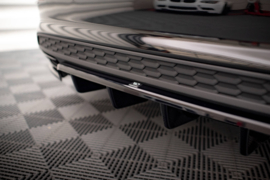 Maxton Design CENTRALE ACHTERSPLITTER (MET VERTICALE SPIJLEN) AUDI A3 S-LINE SEDAN 8Y