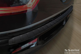Matzwart RVS Achterbumperprotector passend voor BMW i3 (i01) Facelift 2017-2022 'Ribs'