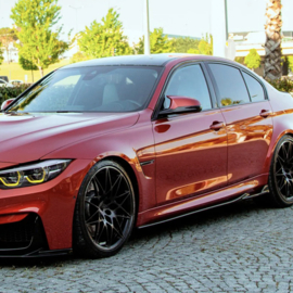 Oneway Set Sideskirts passend voor BMW M3 F80 2014-2018 - Glanzend zwart