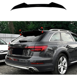 AutoStyle Dakspoiler (Spoiler Cap) passend voor Audi A4 (B9) Avant S-Line/S4 2015-2024 (ABS Glanzend zwart)