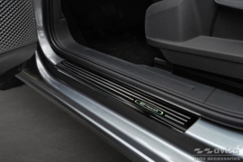 Zwart glanzend RVS Instaplijsten passend voor Volkswagen Caddy V 2020- 'E-Power' - 2-delig