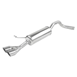 100% RVS Sportuitlaat passend voor Skoda Fabia (NJ) 1.2 TSI 90-110pk 2014- 2x80mm Racing