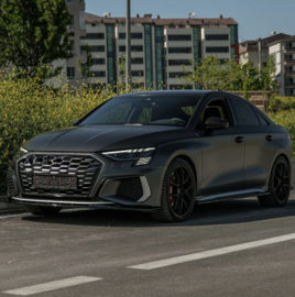 Oneway Complete bodykit passend voor Audi A3 8Y Sedan S3/S-Line 2020-2024 - Glanzend zwart