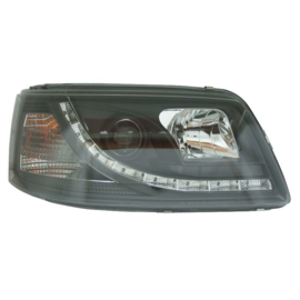 Set Koplampen DRL-Look passend voor Volkswagen T5 2003-2010 - Zwart