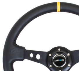NRG Innovations Stuur 350/76mm Leer Zwart
