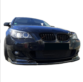 Oneway Voorspoilerlip passend voor BMW 5-Serie E60/E61 M-Pack 2003-2010 - Glanzend zwart