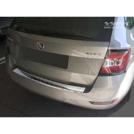RVS Achterbumperprotector passend voor Skoda Fabia III Combi Facelift 2018- 'Ribs'