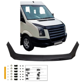 Oneway Motorkapbeschermer (steenslagcover) passend voor Volkswagen Crafter MK1 & MK1 Facelift 2006-2016 – Glanzend zwart