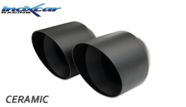 InoXcar 100% RVS Sportuitlaat passend voor Audi A3 8P 1.9 TDi (105pk) 2003- 2x80mm (Ø55mm) Ceramic Black