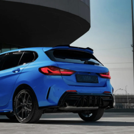 Oneway Achterbumperskirts (Hoeken) passend voor BMW 1-Serie F40 M-Pack/M135i 2019- - Glanzend zwart