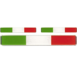 Sticker 3D ''Italia Flag'' 3 stuks