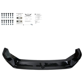 Oneway Voorspoilerlip passend voor Volkswagen Crafter MK2 2016- & MAN TGE MK1 PreFacelift 2016- – Versie 2 – Glanzend zwart