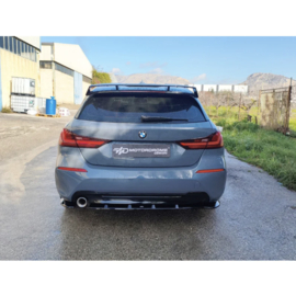 Motordrome Achterbumperskirt (Diffuser) passend voor BMW 1-Serie (F40) excl. M-Sport/M135i 2019-2024 (ABS Glanzend zwart)