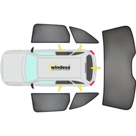 SunClip Zicht- & Zonwering passend voor Audi A4 (B8) Avant 2008-2015