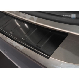 Zwart RVS Achterbumperprotector passend voor BMW X1 E84 2012-2015 'Ribs' excl. M-Pakket