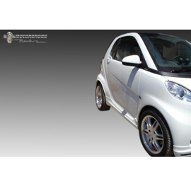 Spatbordverbreders (achterzijde) passend voor MCC Smart ForTwo 4/2007- (2-delig) (ABS)