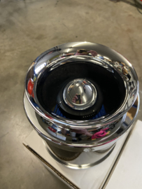 Air Filter 76mm Carbon/Chroom/Blauw