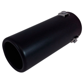 Uitlaatsierstuk Staal/Zwart - rond 70mm - lengte 170mm - 35-66mm aansluiting