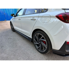 Set sideskirts passend voor Hyundai i30 III N / N-Line 2017- (ABS Glanzend zwart)