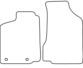 Automatten passend voor Volkswagen Caddy 1996-2004