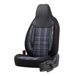 Universele Stoffen 'CityBug' Stoelhoezenset 'Sports' Zwart/Grijs/Blauw - 9-delig - geschikt voor Side-Airbags