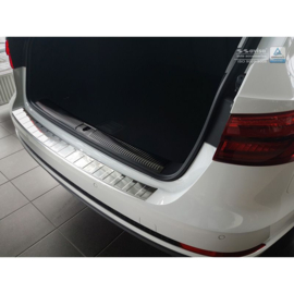 RVS Achterbumperprotector passend voor Audi A4 B9 Avant 2015-2019 & Facelift 2019- 'Ribs' (incl. S4 Avant)