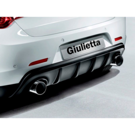 Achterbumperskirt (Diffuser) passend voor Alfa Romeo Giulietta 2010- (Dubbele uitlaat links+rechts) (ABS)