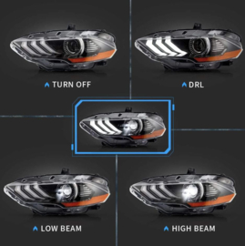VLAND LED-koplampen voor 2018-2023 Ford Mustang OE-stijl Driver's side (left)