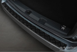 Matzwart Aluminium Achterbumperprotector passend voor Volkswagen Caddy V 2020- 'Riffled Plate'