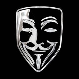 Nikkel Sticker 'Anonymous' - 44x66mm