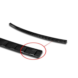 Echt 3D Carbon Achterbumperprotector passend voor BMW X4 F26 2014-2018 'Ribs'