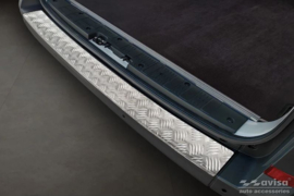 RVS Achterbumperprotector passend voor Volkswagen Crafter & MAN TGE 2017- 'Riffled' ('XL'-version)