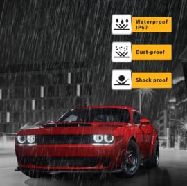 VLAND LED-koplampen voor 2015-2024 Dodge Challenger-halogeenmodellen Bestuurders- en passagierszijde (2 STUKS)