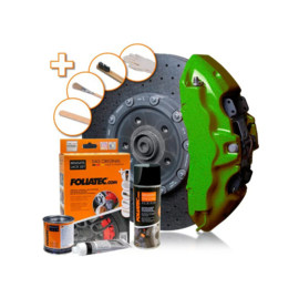 Foliatec Remklauwlakset - performance green metallic - 3 Componenten