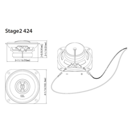 JBL Stage 2 424 4.0'' (10cm) Speakerset