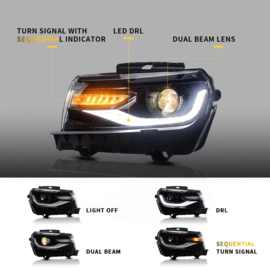 VLAND LED-koplampen voor 2014 2015 Chevrolet Camaro Accessoires Z/O-lampen