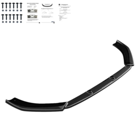 Oneway Voorspoilerlip passend voor Audi RS3 8V Sedan/Sportback Facelift 2017-2020 - Versie 2 - Glanzend zwart