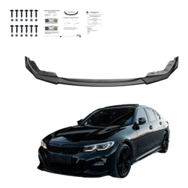 Oneway Voorspoilerlip passend voor BMW 3-Serie G20/G21 M-Pack 2018-2022 - Glanzend zwart