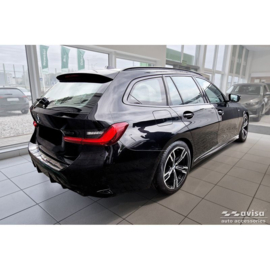 RVS Achterbumperprotector passend voor BMW 3 Serie Touring (G21) Facelift 2022- met M-Pakket 'Ribs'