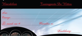 Tuningparts De Witten Waardebon (bedrag zelf te kiezen)