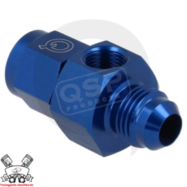 Druk adapter 1/8npt female / male D12 - Blauw